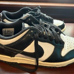 Nike Black and White Kids' Low-Top Sneakers